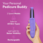 CR1414 Electric Callus Remover with 2 Replaceable Heads – Rechargeable Foot Scrubber for Dead Skin & Cracked Heels | Pedicure Machine with 120 Minutes Runtime