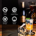 Elegant Shot Glass 45ml, Set of 6, Whisky Shot, Vodka Shot, Tequila Shot, Liquor Shot, Wine Tasting, Cocktail, Home, Bar