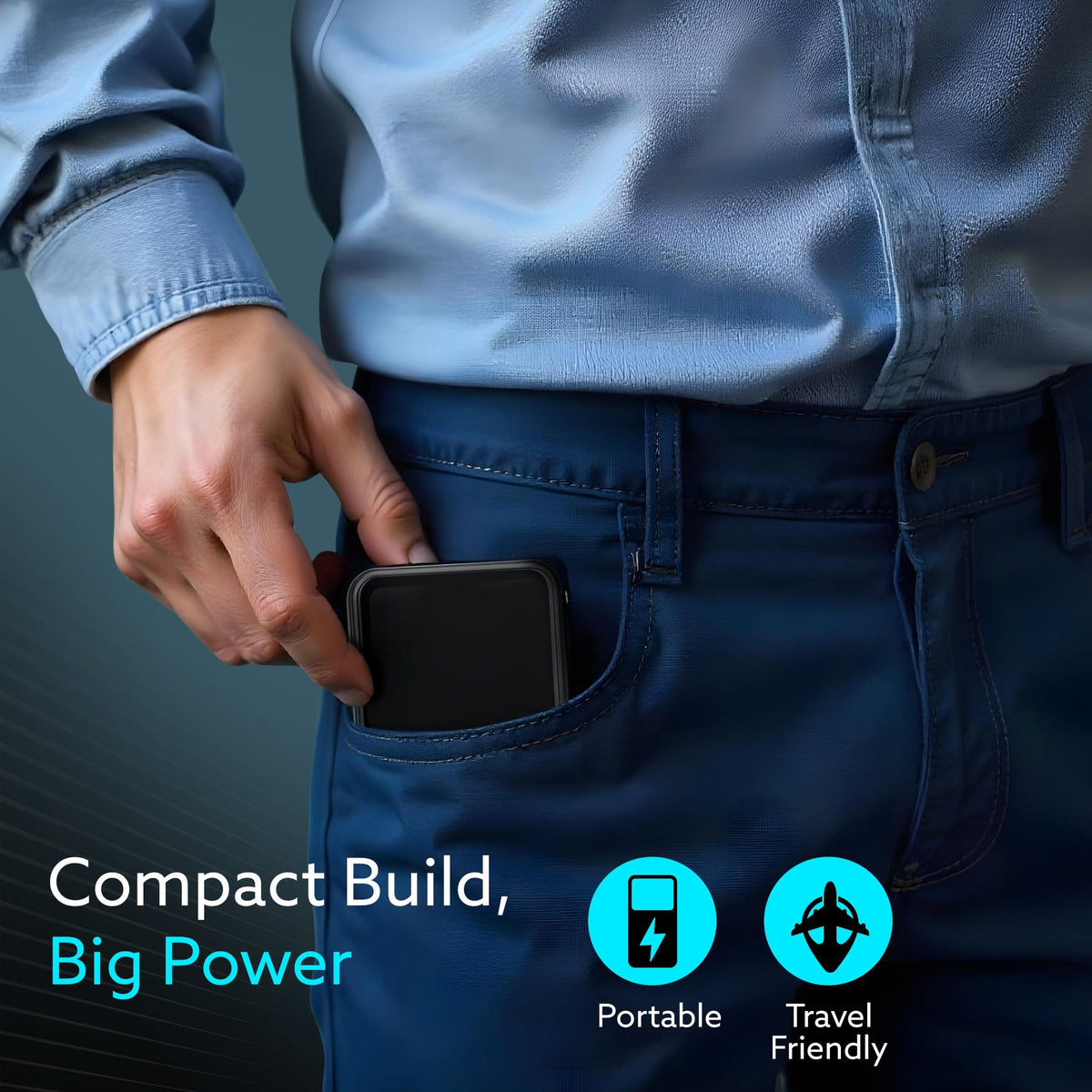 Imperial Power Bank 20000 mAh, 22.5W Power Delivery for Smartphones, Portable, USB C & Micro Input, USB A1,A2 & C Output, Fast Charge Technology for Tablets, Headphones and Hi-Powered Devices