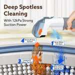 Crest Portable Spot Cleaner, Super Suction Cleaning Machine, Stain Remover, Multi-Purpose Portable Carpet and Upholstery Cleaner, with Replacement Heads, Pet Stain Vacuum, White