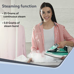 Galaxy Steam Iron, 2200W, Ceramic Coated Sole Plate, Sea Green