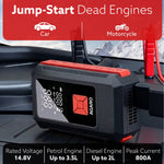 Regal Tyre inflator & Jump Starter, For Cars & Bikes, 12V, Upto 150 PSI, 10000 mAH Powerful Battery, LED Light, Digital Display, Multiple Nozzles