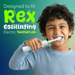 Rex Oscillating Toothbrush Refill Heads, Soft Bristles, Pack of 4