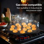 Royal Pre-Seasoned Cast Iron Paniyaram Pan, 15 pits (4cm x 2cm Each), No Chemical Coating, Rigid Handle, Fast Heating, Gas Oven Compatible, Appe, Gunta Ponganalu, Paddu, Kuzhi & Litti