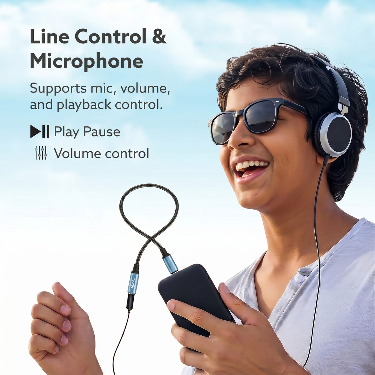 Type-C to 3.5mm Aux Female Converter with Built-in DAC, Hi-Res Durable Audio Adapter, Supports Mic & Calls, Compatible with iPhone 15 & above, Mobile, Laptops, Plug & Play USB-C to AUX Adapter