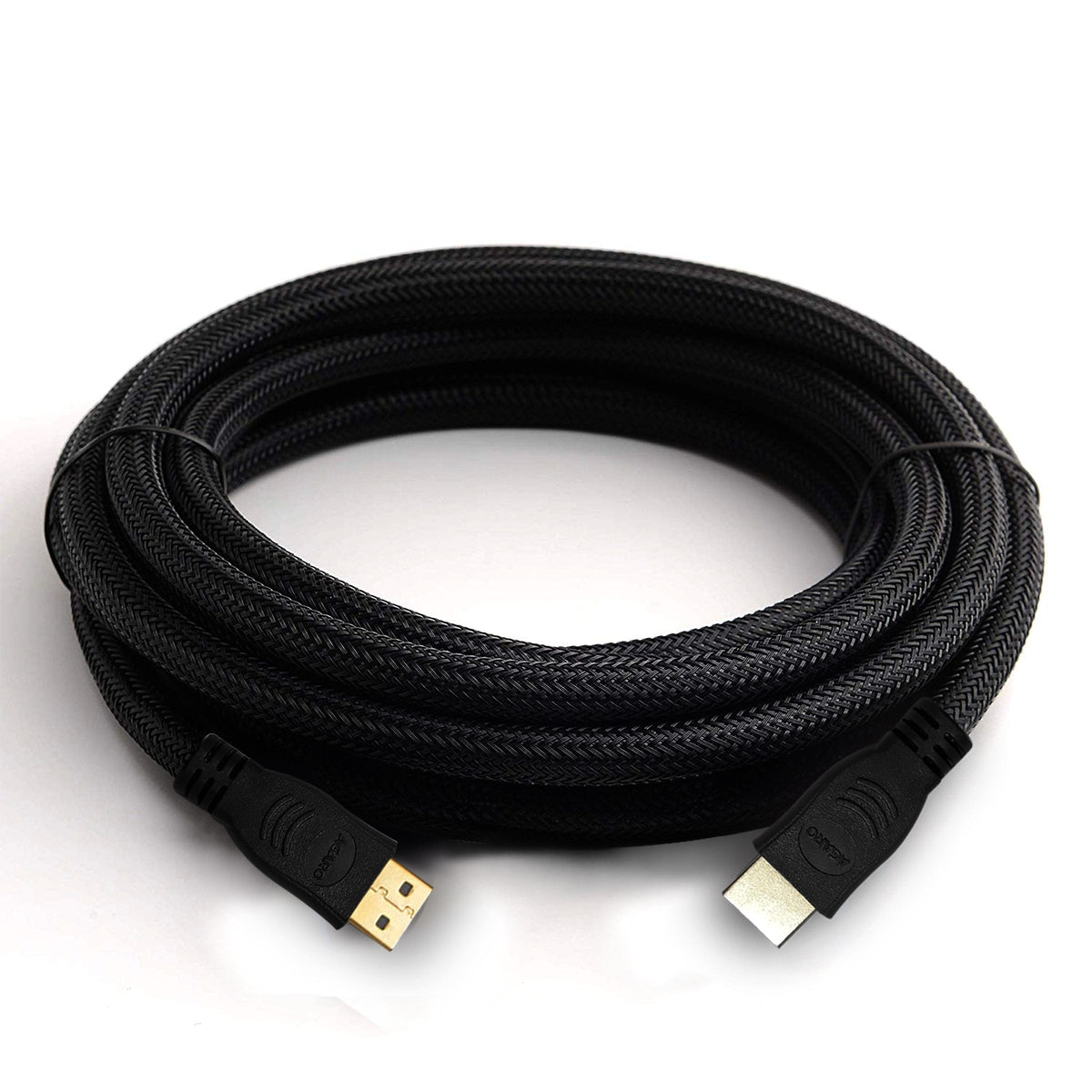 Hdmi To Hdmi V2.0 Nylon Braided Cable For Monitor, Television, Dvd Player (Black, 3M)