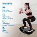 Royal 3D Vibration Plate Massager, Gym & Workout Machine , Muscle To ning, Calorie Burning, Weight Loss, 5 Auto Programs, Manual Mode, 180 Speeds, Adjustable Timer, With Remote & 2 Balance Straps