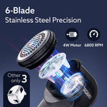 2417 Lint Remover, Electric Fabric Shaver, Rechargeable, Stainless Steel Blades