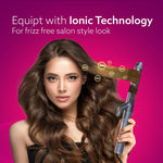 Prima Rotating Hair Curler, 32 mm Ceramic coated barrel, Automatic Curling,  Fast Heating, Ceramic Coated Titanium Barrel for Long/Medium Hair, Professional Self Curling Hair Styler, For Women, Black