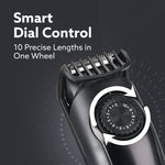 Beard Trimmer MT1122, 10 Length Settings with digital display USB rechargeable multifunctional for home and travel