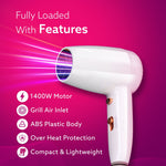 HD1417 Wall Mounted Hair Dryer 1400W, Electric Wall Mount Hair Dryer, Hotel, Bathroom, Household,  Wall Hanging Dryer, White