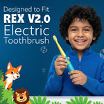 AGARO Rex V2.0 Kids Sonic Toothbrush Refill Heads Pack of 4