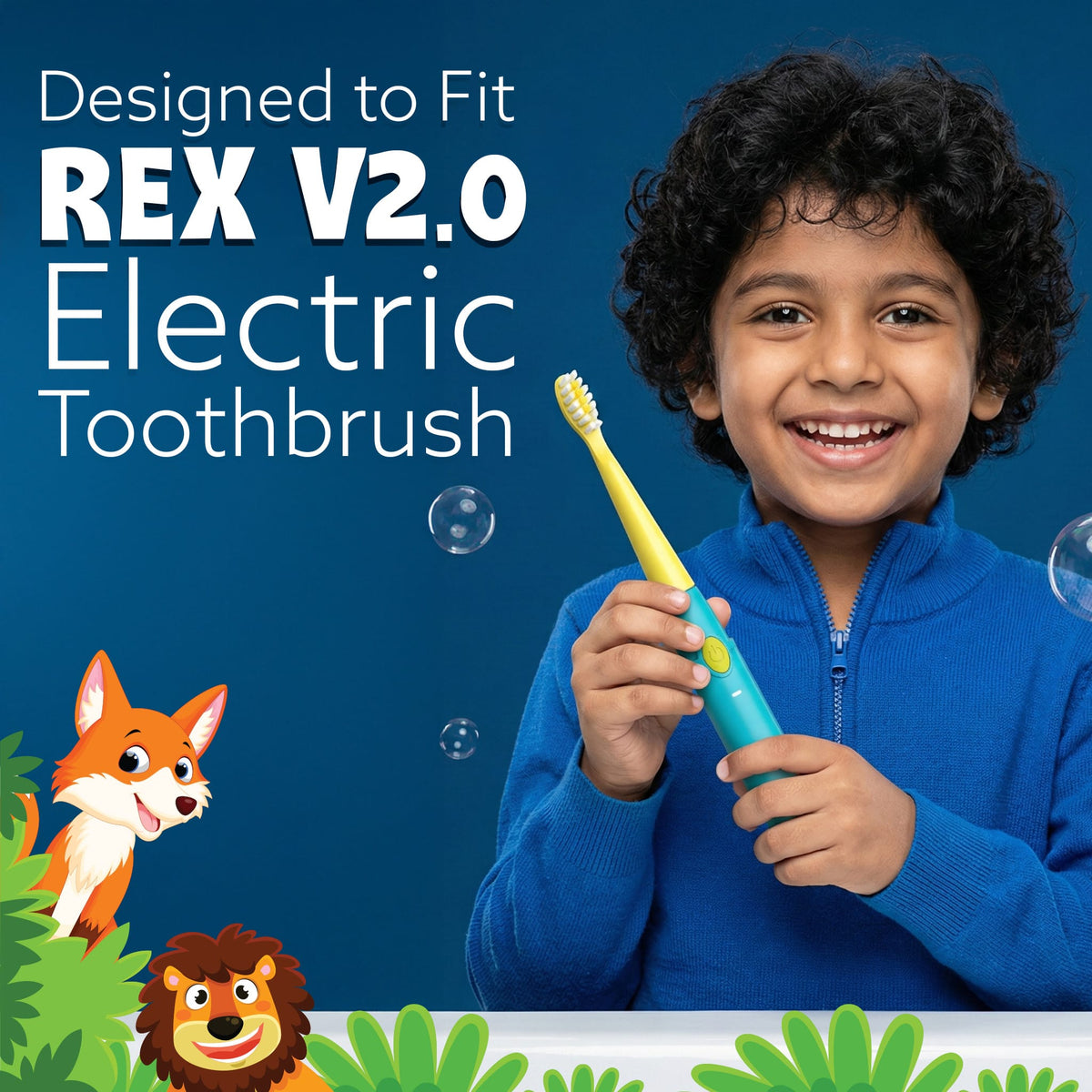AGARO Rex V2.0 Kids Sonic Toothbrush Refill Heads Pack of 4