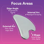 Premium Stainless Steel Gua Sha Tool – Facial Massager for Face, Neck & Eyes, Tightens Skin, Reduces Wrinkles & Relaxes Muscles, improve circulation, reduce puffiness, enhance skin elasticity