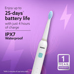 COSMIC Lite Sonic Electric Toothbrush For Adults With 6 Modes, 3 Brush Heads