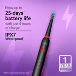 COSMIC Lite Sonic Electric Toothbrush For Adults With 6 Modes, 3 Brush Heads