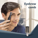Nose & Ear Hair Trimmer, Eyebrow Trimming, Rechargeable, Stainless Steel Blade, Face Grooming, Men Women