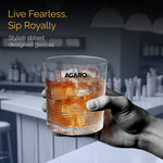 Elegant Whiskey Glass, Set of 6, 325ML, Ribbed Design, Crystal Clear,  Perfect for Scotch, Whisky, Bourbon, Liquor, Wine, Cocktail Drinks , Stylish Design
