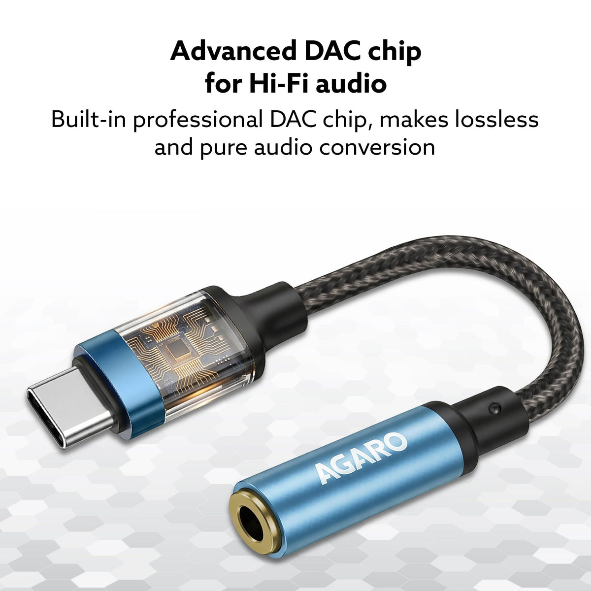 Type-C to 3.5mm Aux Female Converter with Built-in DAC, Hi-Res Durable Audio Adapter, Supports Mic & Calls, Compatible with iPhone 15 & above, Mobile, Laptops, Plug & Play USB-C to AUX Adapter