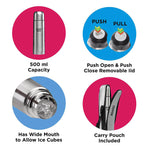 Delight Stainless Steel Flask, 500ml, Grey