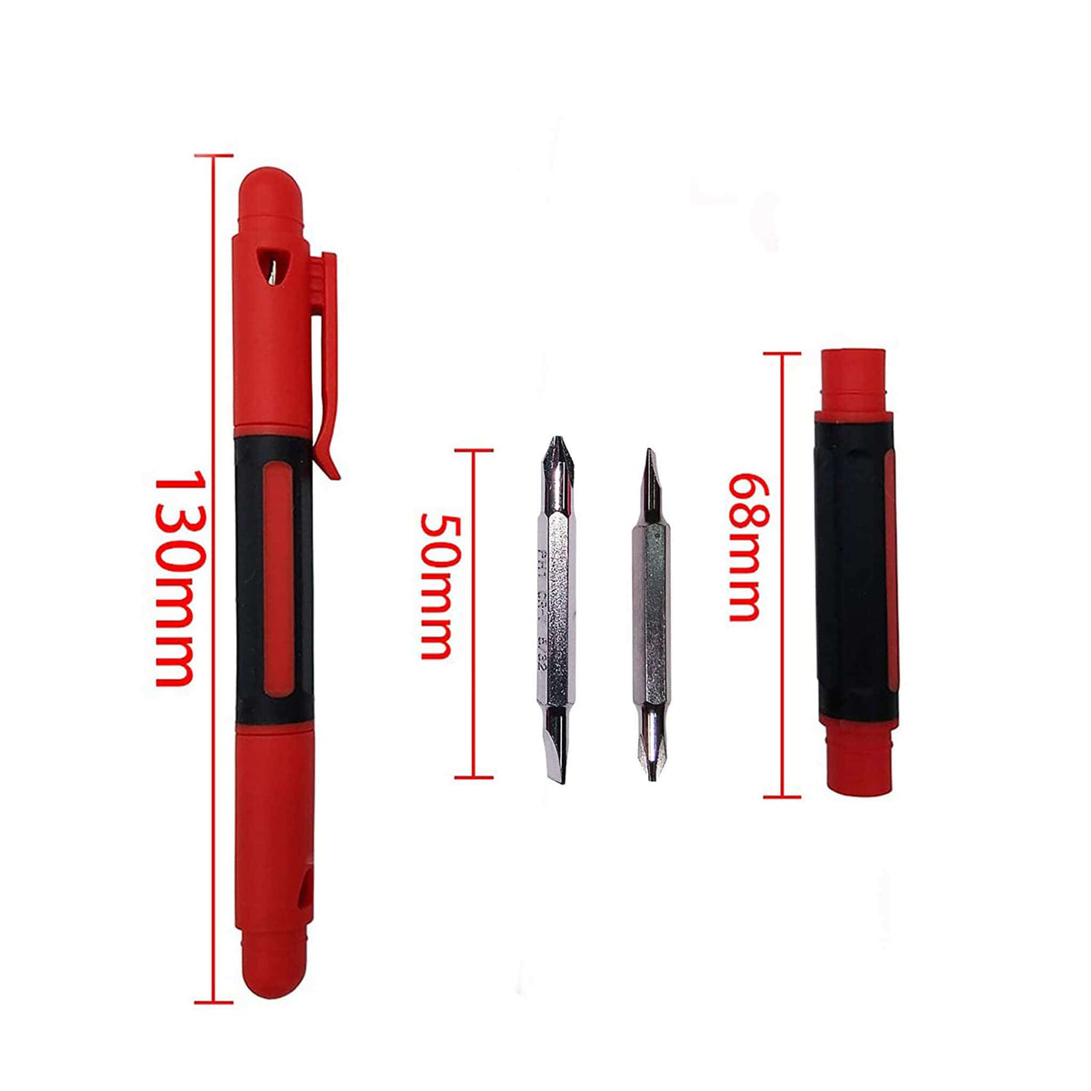 4in1 Pocket Screwdriver, Portable, 13x5x6.8 cm, Orange