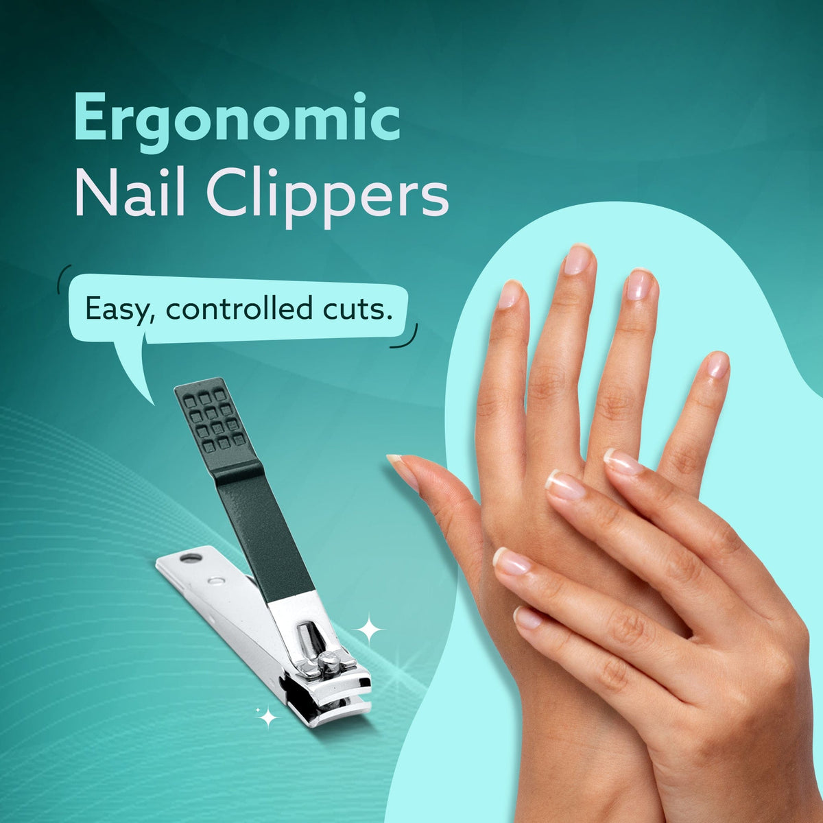 4-in-1 Nail Clipper Set – Manicure & Pedicure Kit with Fingernail & Toenail Clippers, Premium Glass Nail File, Ergonomic Non-Slip Grip, Travel Case for Men & Women (Dark Green)