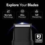 Beard Trimmer MT7007, 60 mins run time with Type C, 2pcs limit comb - 1mm & 3mm, Protective Cap, Washable Trimmer Head | Trimmer for Men