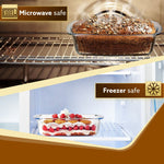Elite Glass Loaf Tray Rectangular, 1800ml, Bake Safe, Oven Safe, Glass Dish Tray, Borosilicate Glass Tray, Serving Tray,  Microwave Oven Safe, Kitchen, Food Serving, Transparent