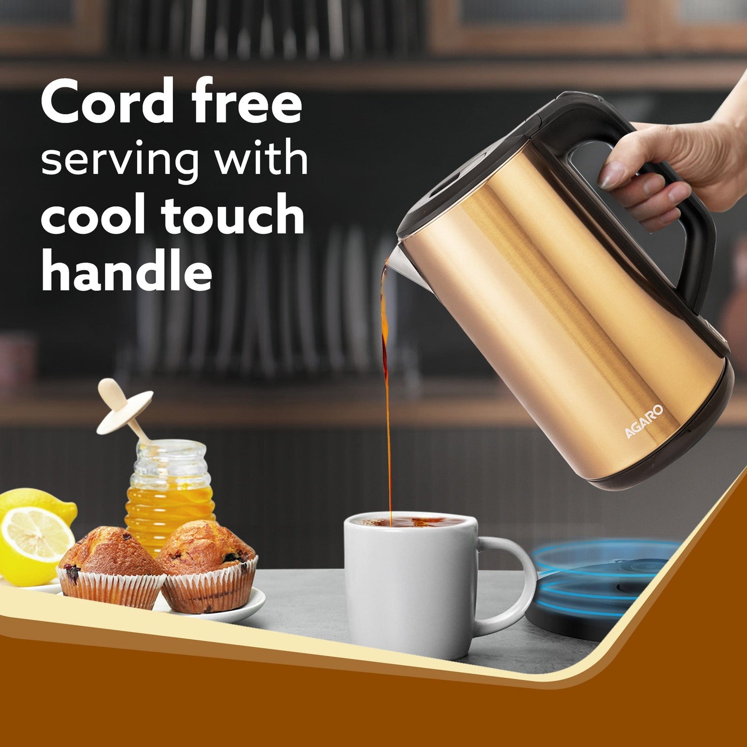 AGARO Insignia Electric Kettle, 1.8L, Double Layered Kettle Buy