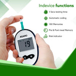 AGARO Blood Glucose Test Strips & Lancets, 50pcs each, Instant Blood Sugar Test at Home, Glucometer Machine, Blood Glucose Monitoring Device, Fast Blood Sugar Testing, Simple & Accurate, GLS-76
