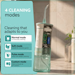 Ultra Travel Dental Flosser for teeth,Portable,Cordless,Rechargeable,4 Cleaning Modes, IPX7 Waterproof,180ml Water tank,Flossing at Home & Travel, Oral Flosser,Oral Irrigator, Sea Green