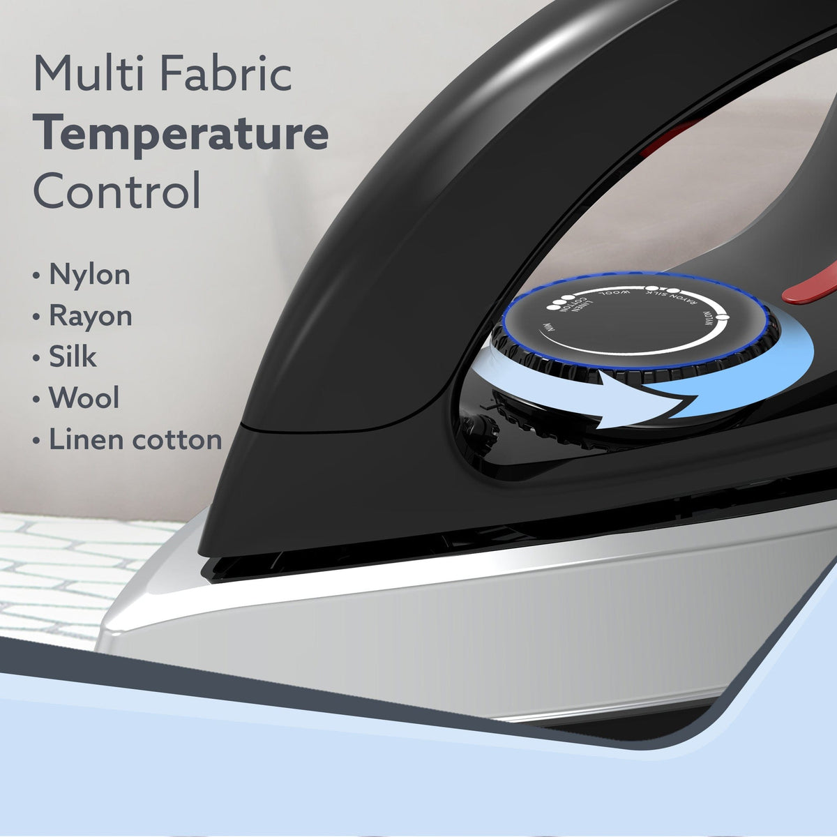 Regal Heavy Weight Electric Dry Iron, 1000W, Black