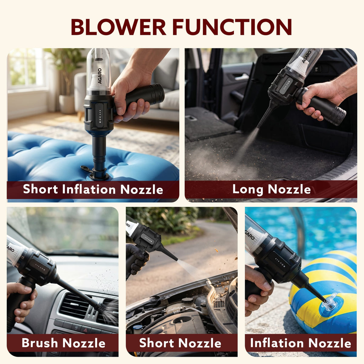 AGARO Cordless Car Vacuum Cleaner HVC6767 for Car & Home Use