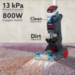 Elite Upright Wet & Dry Carpet Cleaner, 800W, 13.5 kPa Suction Pressure, 2 in 1 Handheld Carpet Spot Cleaner Machine, Dual Rolling Brush, Upholstery Cleaner, Carpet Washer for Spills & Stains