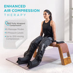 Regal Air Compression Leg Comforter for Muscle Relaxation, Relief & Blood Circulation, Full Leg (Feet, Calf & Thigh) Compression Therapy (Medium)