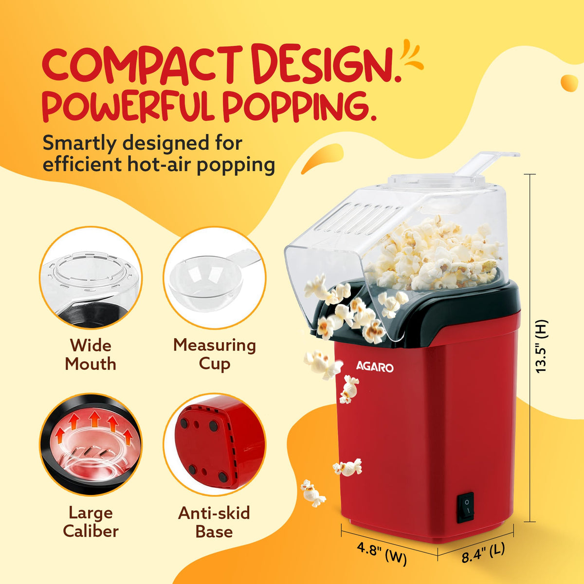 Delite Electric Popcorn Maker, 1200W