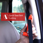 2-in-1 Car Safety Window Hammer and Seat Belt Cutter – Emergency Escape Tool with Glass Breaker & Sturdy Holder, Ideal for Vehicle Roadside Emergencies