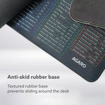 Keyboard Shortcut Deskmat, Extra Large Desk Mouse Pad with Windows & Office Shortcuts