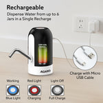 Delite Electric Water Dispenser Pump for 20 Litre Water Bottle | USB Charging, Portable Automatic Drinking Water Pump for Home, Office, Travel & Kitchen, Camping, Party