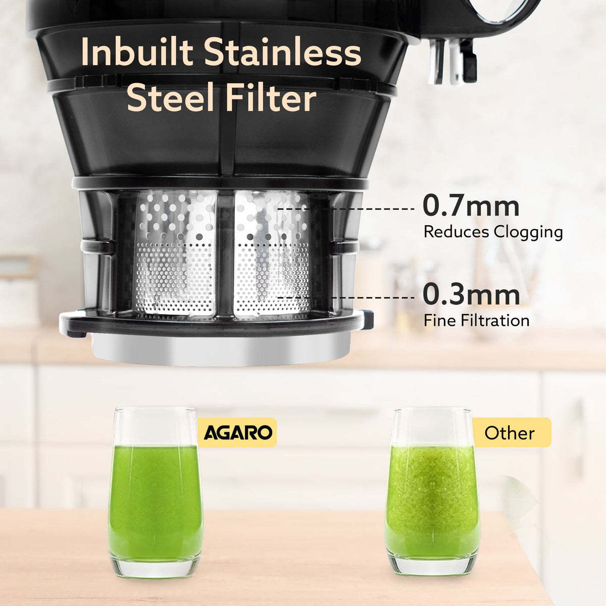 Regency Slow Juicer, 250 Watt AC Motor, Cold Pressed - Fruit, Vegetable Juicer & Nut Milks, Easy Assembly & Cleaning, Intelligent Safety Features & Auto Reverse, Stainless Steel Filter, BPA-Free