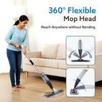 Delite Spray Mop for Dry and Wet Floor Cleaning with Washable Microfiber Pad - with 800ml Refillable Bottle for Wooden Floor, Hardwood, Marble, Laminate, Ceramic Tiles, and for Dust Cleaning