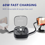 Snapcase 6-in-1 Multifunctional 60W Fast Charging Case With Retractable Cable