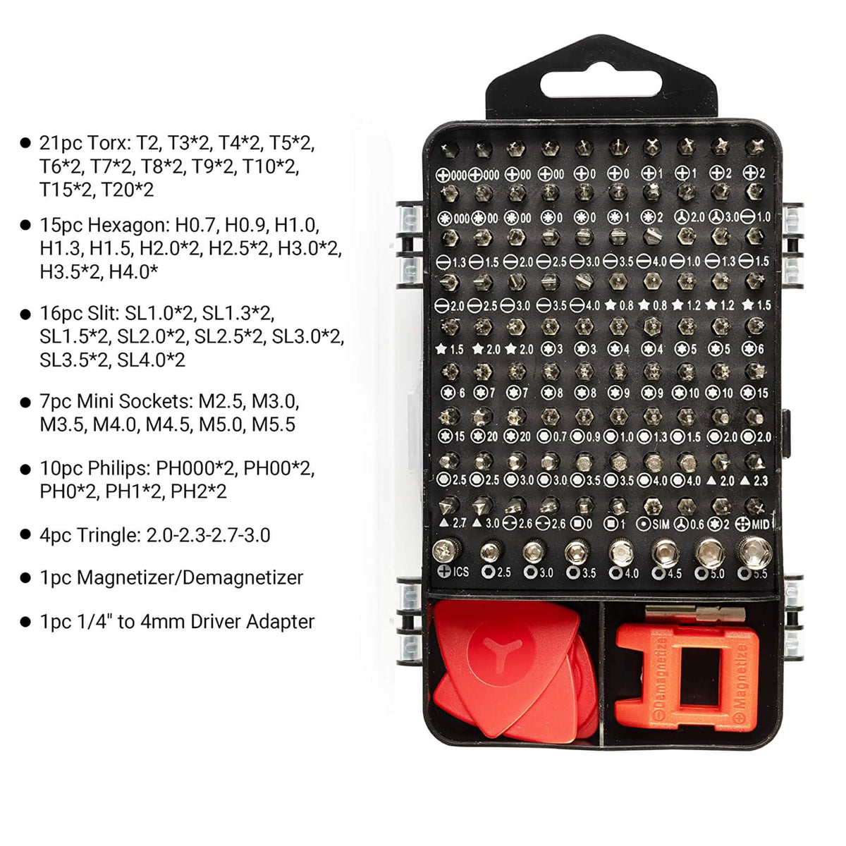 112pcs Precision Screwdriver Set, for Smartphone, Mobile, Laptop, Tablet, Game Console and Household Repair