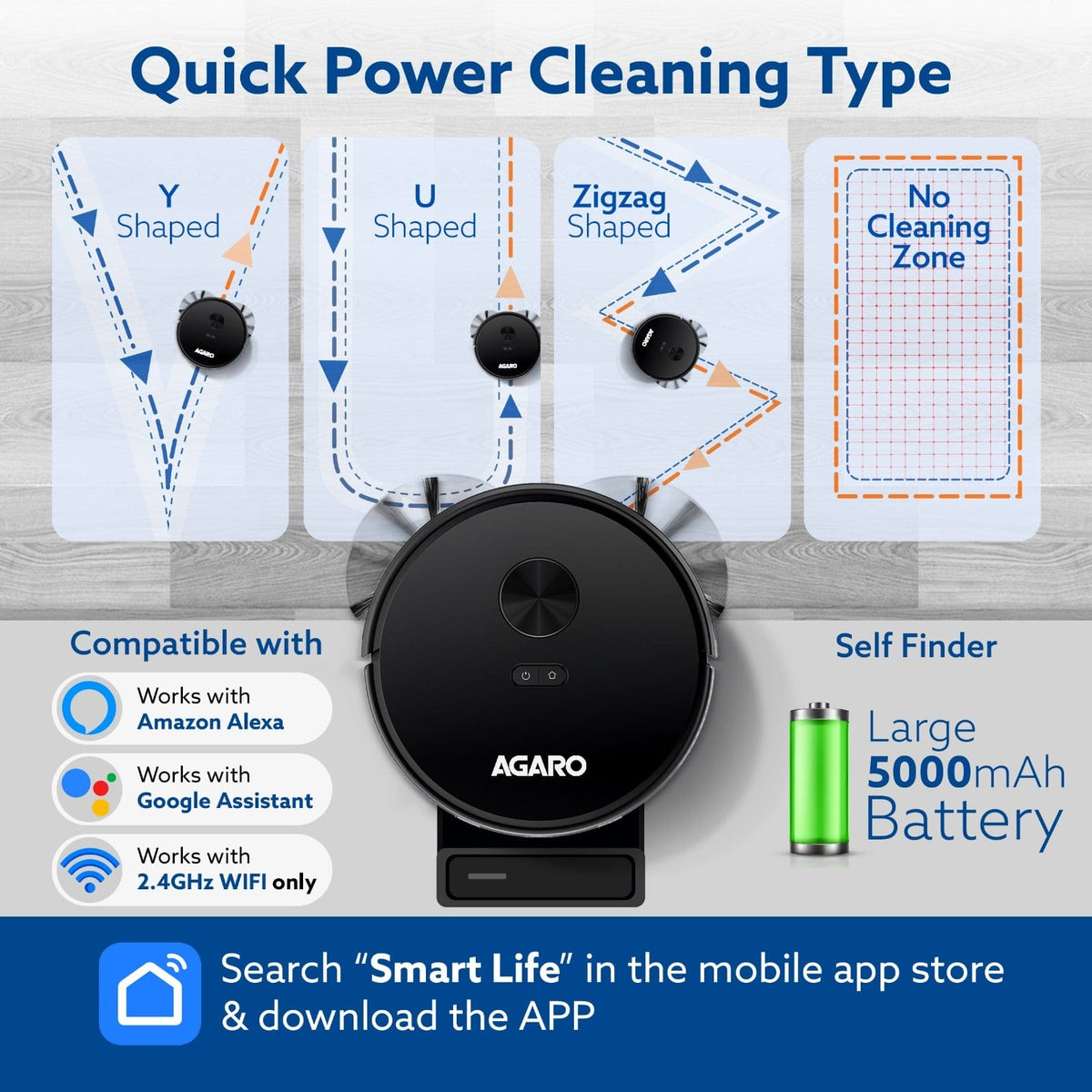 Imperial Robot Vacuum Cleaner, Dual Brush, Dry Vacuum & Wet Mop, Automatic Cleaning, Up to 10000Pa Strong Suction, App Control, Lidar Navigation, Editable Map to Clean, Hard Floor & Carpet