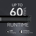 MT 8001 Beard Trimmer for Men, 60min Run Time, USB Charging, Fast Charge, 20 Length Setting, Rechargeable Battery, Black