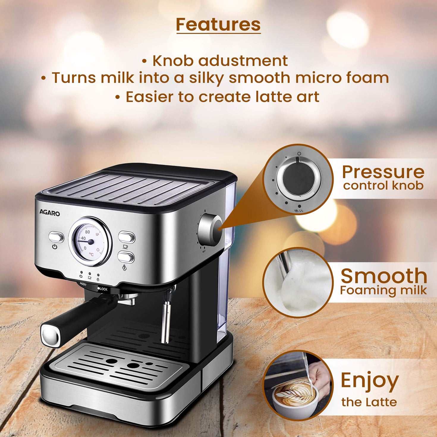 Imperial Espresso Machine Automatic Espresso maker Coffee Maker Agaro