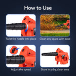 Regency Electric Air Blower, 600W, 13,000 RPM, 2.8 m³/min Airflow, Variable Speed Control, Red