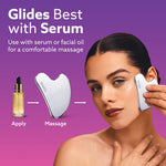 Premium Stainless Steel Gua Sha Tool – Facial Massager for Face, Neck & Eyes, Tightens Skin, Reduces Wrinkles & Relaxes Muscles, improve circulation, reduce puffiness, enhance skin elasticity