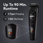 Beard Trimmer MT1122, 10 Length Settings with digital display USB rechargeable multifunctional for home and travel