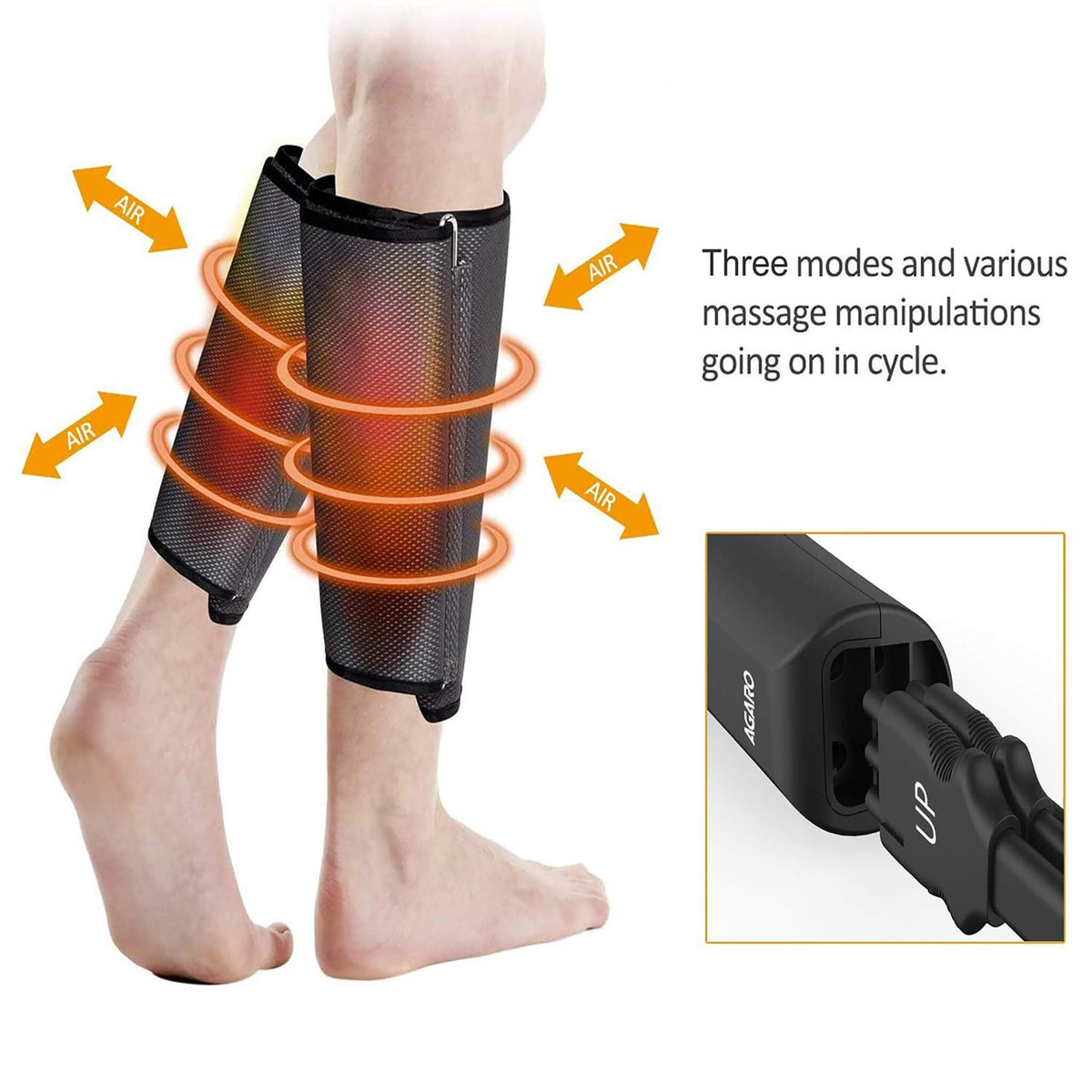 Air Compression Leg Massager- (Black)